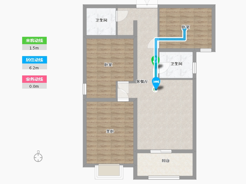 河北省-邯郸市-锦尚龙城-84.00-户型库-动静线