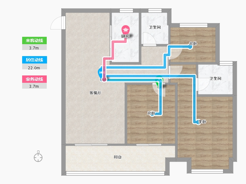 浙江省-温州市-瓯湖名苑-82.40-户型库-动静线