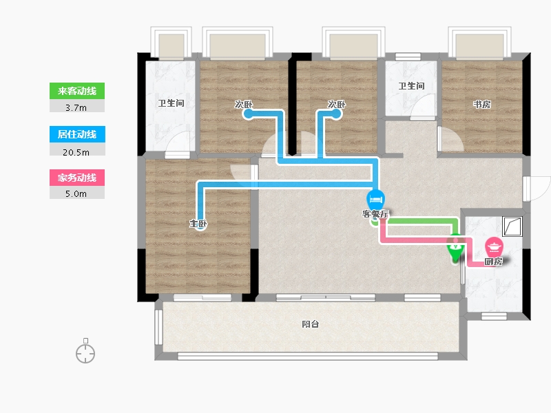 贵州省-贵阳市-上观-127.00-户型库-动静线