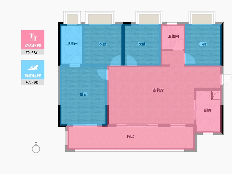 贵州省-贵阳市-上观-127.00-户型库-动静分区