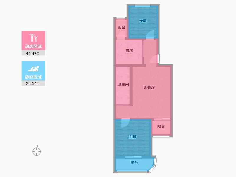 北京-北京市-石园西区-53.50-户型库-动静分区