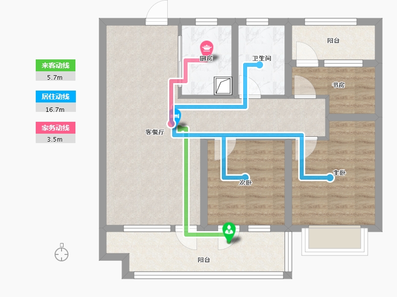 山东省-青岛市-兴华悦府-71.20-户型库-动静线