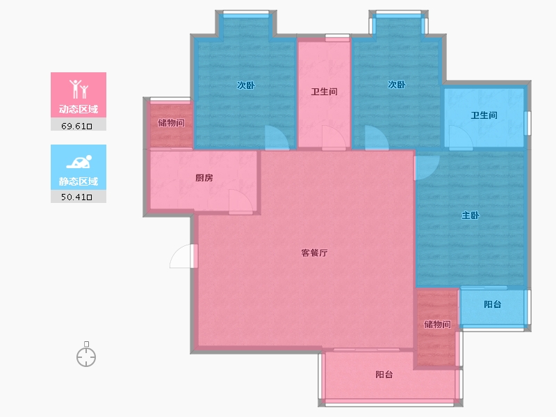 陕西省-西安市-华府-112.00-户型库-动静分区