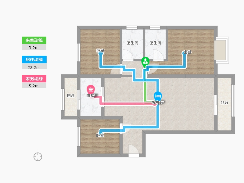 陕西省-榆林市-金沙悦府-95.00-户型库-动静线