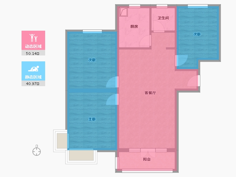 安徽省-合肥市-安百苑-80.00-户型库-动静分区