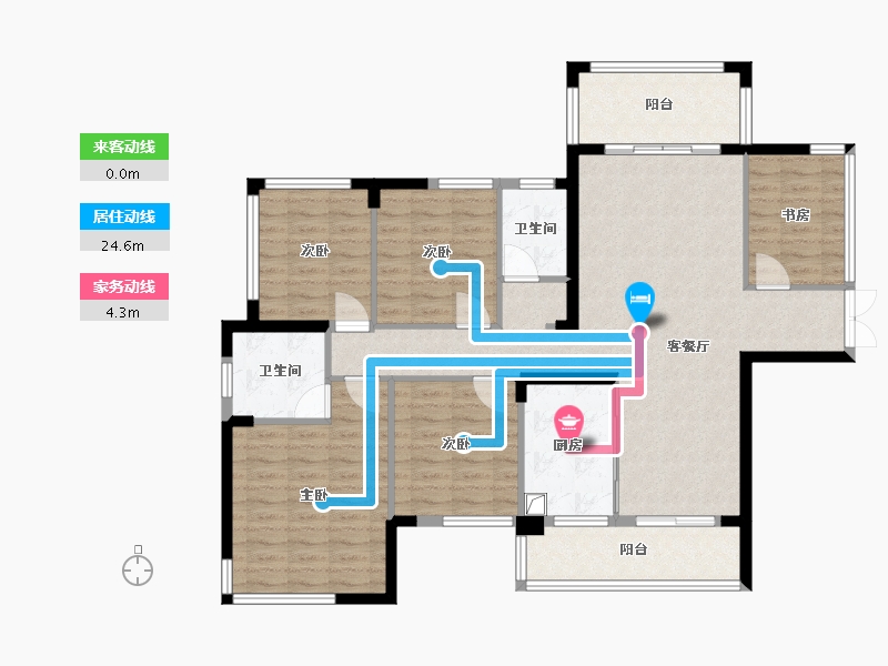 广西壮族自治区-钦州市-康桥星辉里-94.00-户型库-动静线