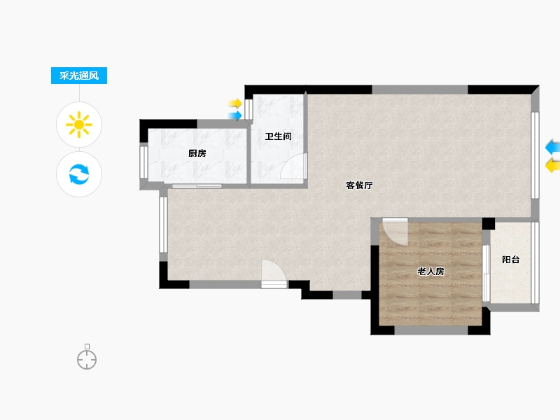 江苏省-无锡市-玖里湾-108.00-户型库-采光通风