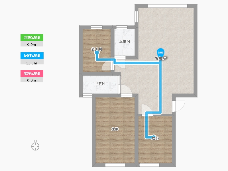 广东省-珠海市-华苑花园-62.40-户型库-动静线