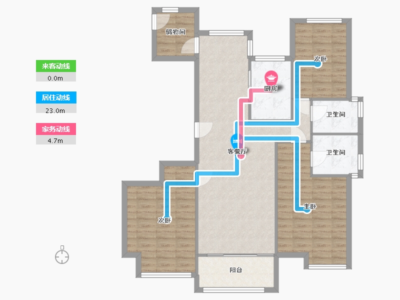 江苏省-苏州市-保利居上-114.00-户型库-动静线