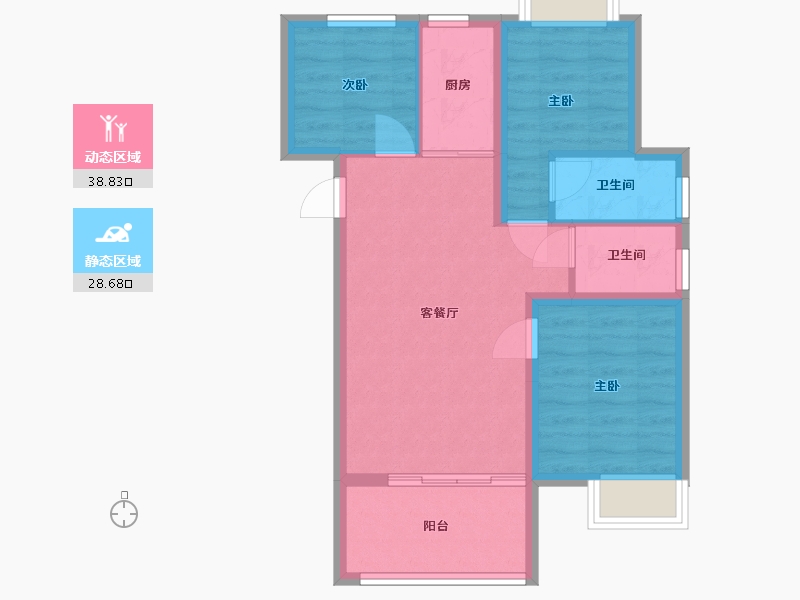 福建省-福州市-榕发玖熹雅筑-82.00-户型库-动静分区