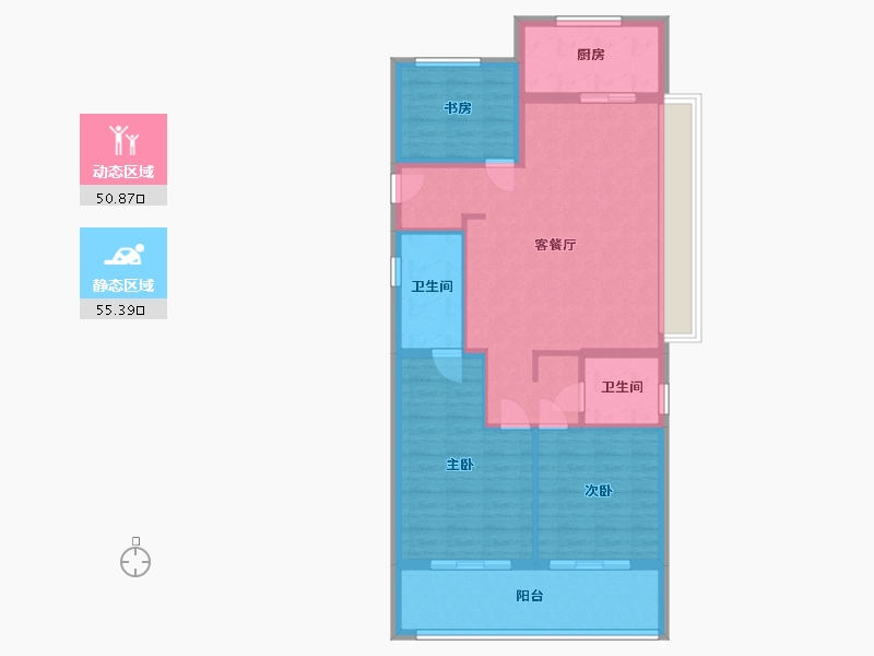 浙江省-温州市-云璟湾-96.00-户型库-动静分区