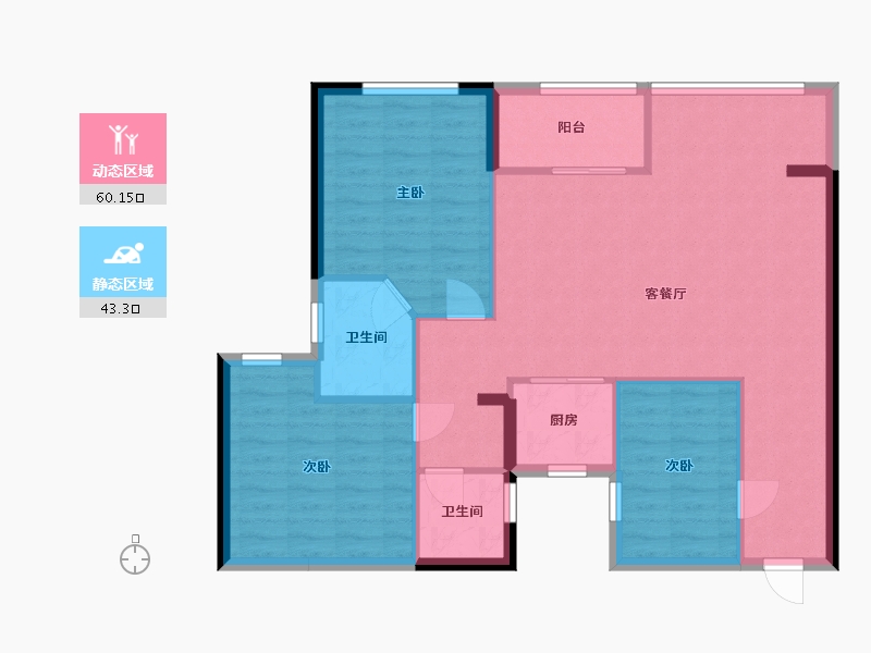 福建省-宁德市-玖珑国际-79.80-户型库-动静分区