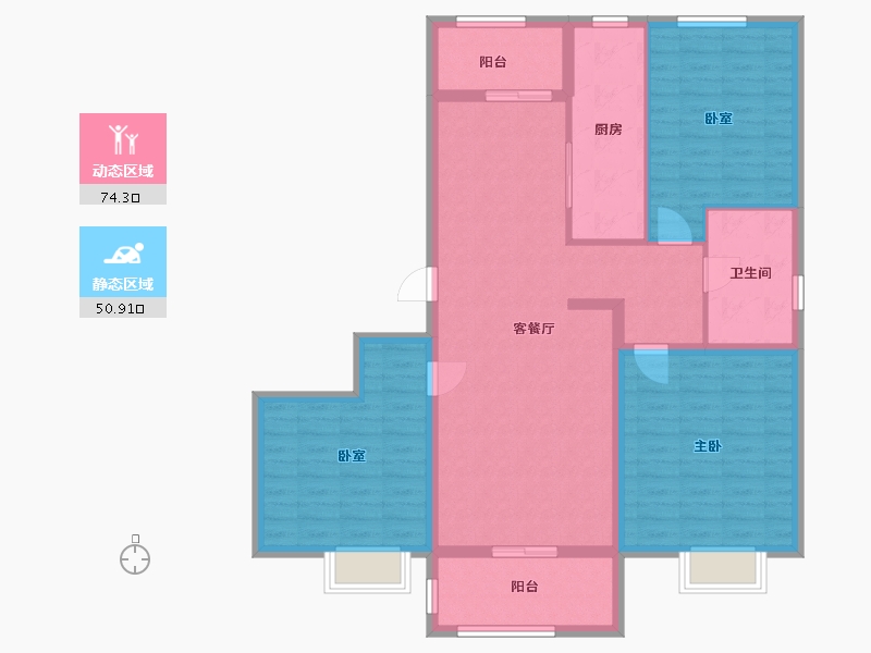 江苏省-连云港市-康颐华府-98.34-户型库-动静分区