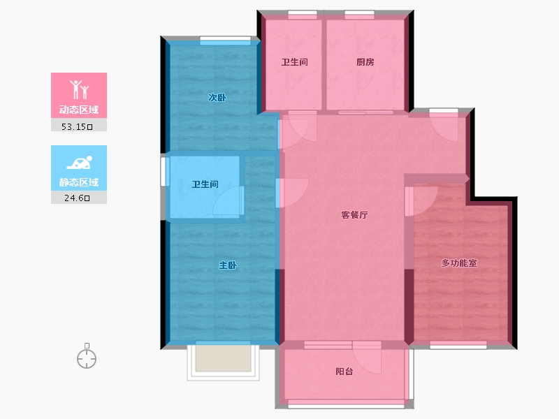 河北省-廊坊市-保利云上-83.44-户型库-动静分区