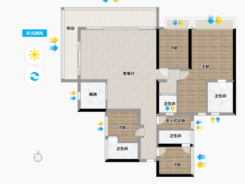 广西壮族自治区-百色市-星河上城-142.40-户型库-采光通风