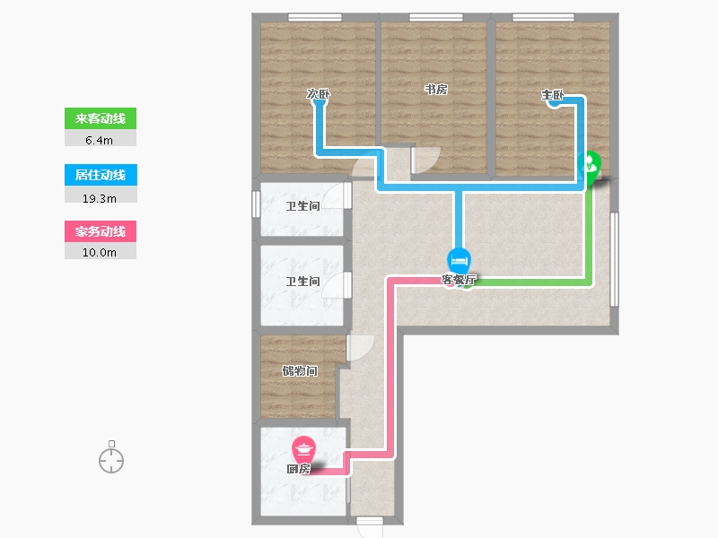 河南省-郑州市-金融广场-B座-118.40-户型库-动静线