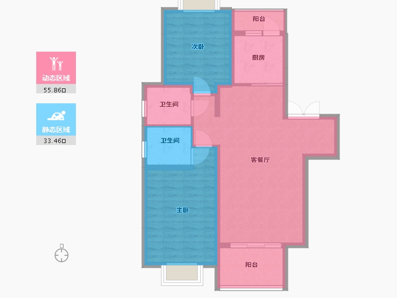 上海-上海市-联洋花园-108.00-户型库-动静分区