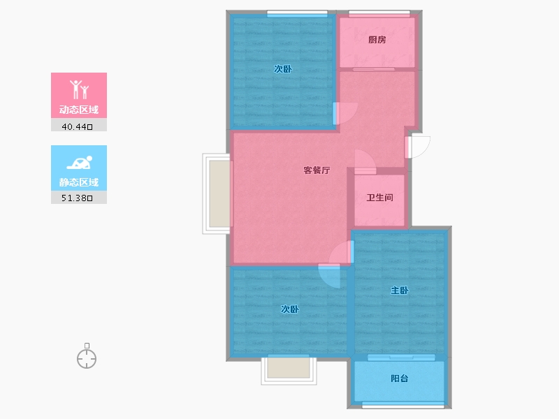 山西省-运城市-福源小区-96.00-户型库-动静分区