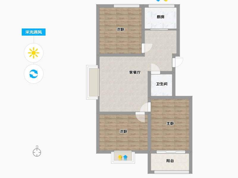 山西省-运城市-福源小区-96.00-户型库-采光通风