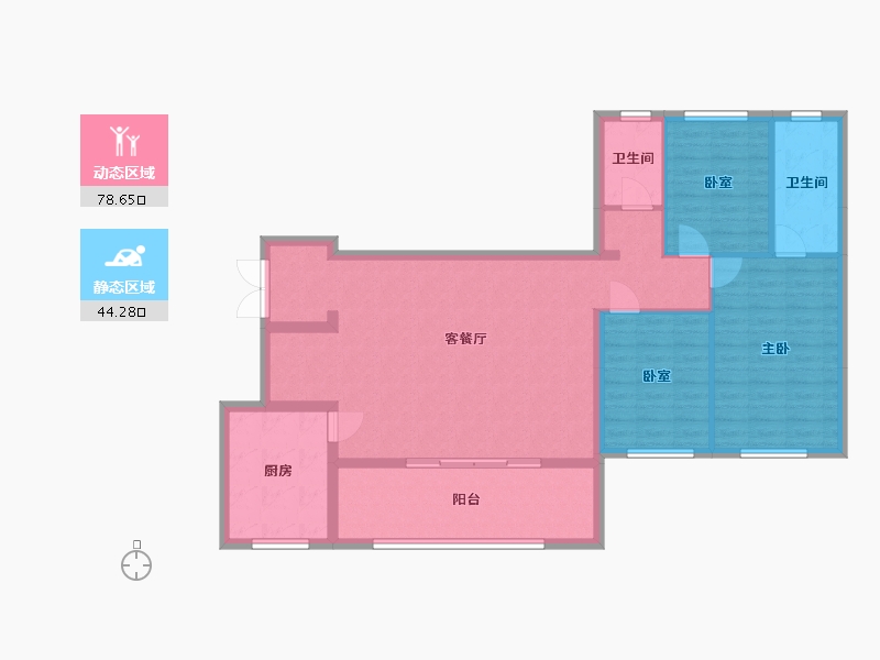 贵州省-贵阳市-海伦堡-112.80-户型库-动静分区