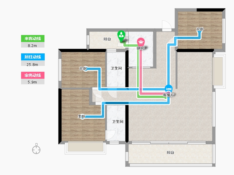 四川省-成都市-麓湖生态城-137.60-户型库-动静线