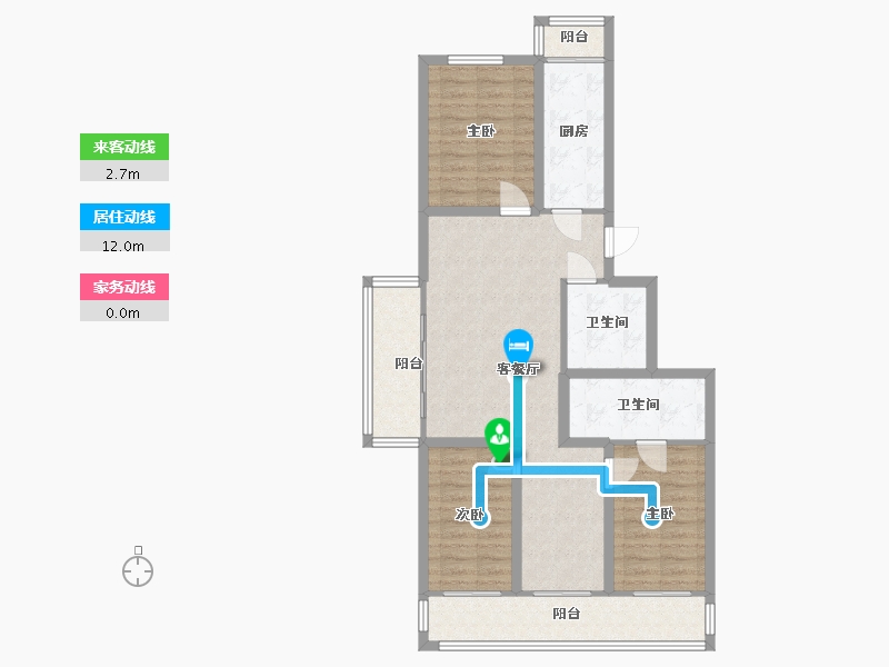 北京-北京市-明慧嘉园-121.00-户型库-动静线