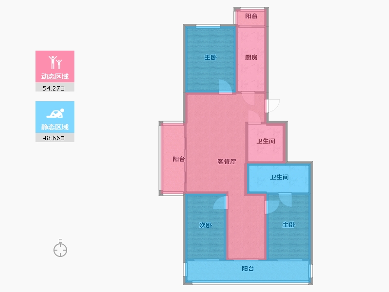 北京-北京市-明慧嘉园-121.00-户型库-动静分区