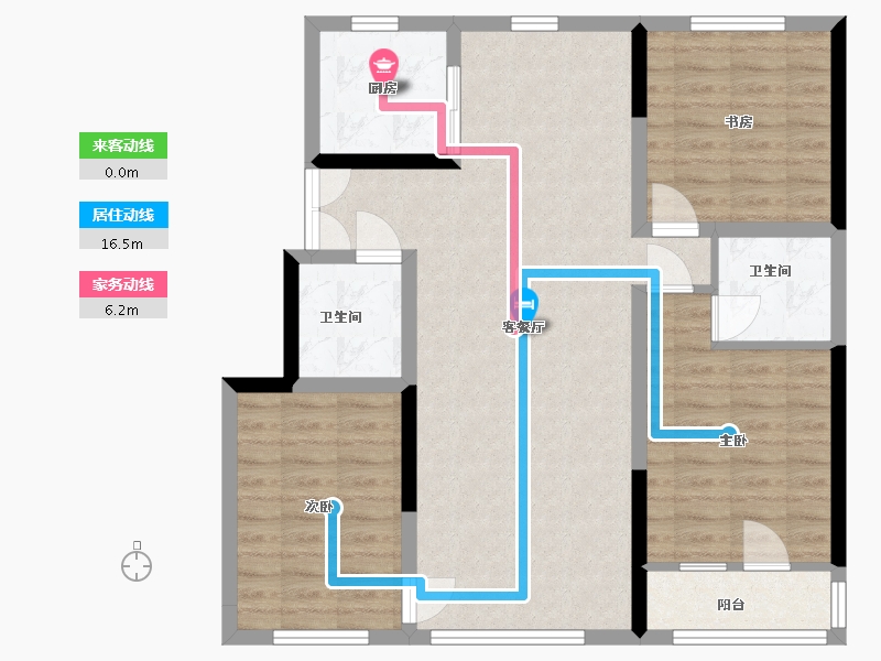 宁夏回族自治区-银川市-舜天润泽府-98.23-户型库-动静线