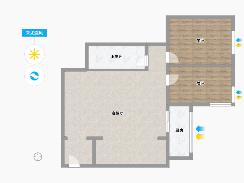 辽宁省-朝阳市-隆欣家园-83.80-户型库-采光通风