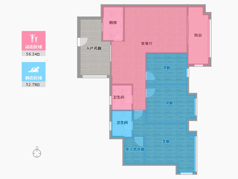 四川省-成都市-中铁瑞景茗城-96.86-户型库-动静分区