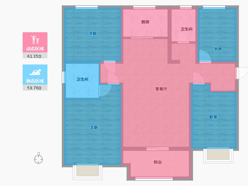 山东省-济宁市-皇营东郡-108.00-户型库-动静分区