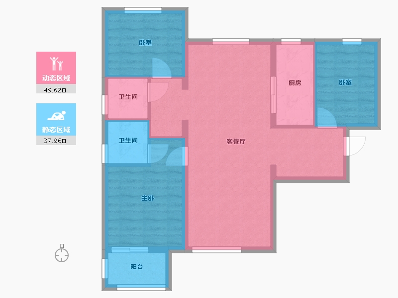 北京-北京市-北投如郡-88.00-户型库-动静分区