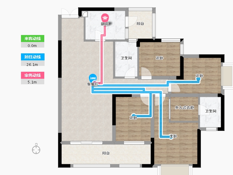 贵州省-遵义市-凤凰家园-111.92-户型库-动静线