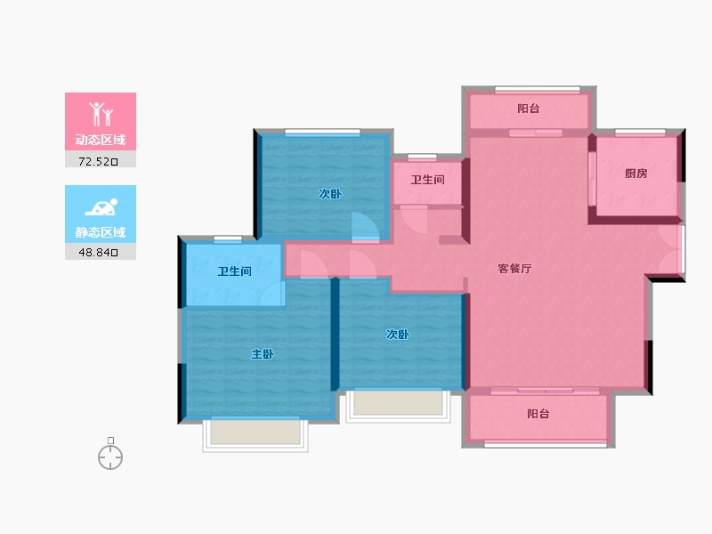 河南省-南阳市-建业-108.80-户型库-动静分区