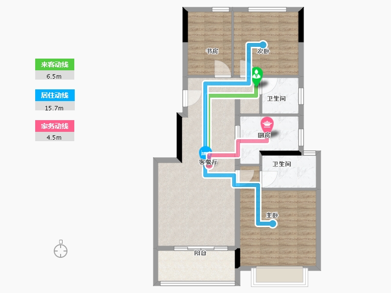 浙江省-金华市-国悦府-89.00-户型库-动静线