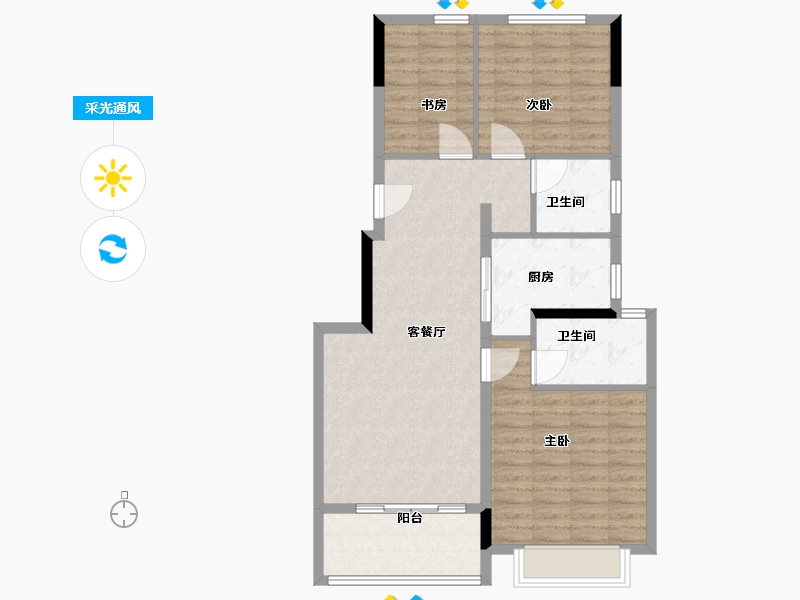 浙江省-金华市-国悦府-89.00-户型库-采光通风