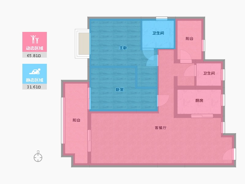 江苏省-扬州市-悦珑湾-96.00-户型库-动静分区