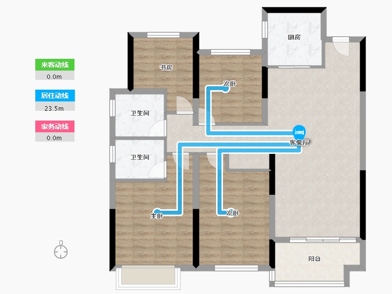 安徽省-阜阳市-高速时代公馆-102.40-户型库-动静线