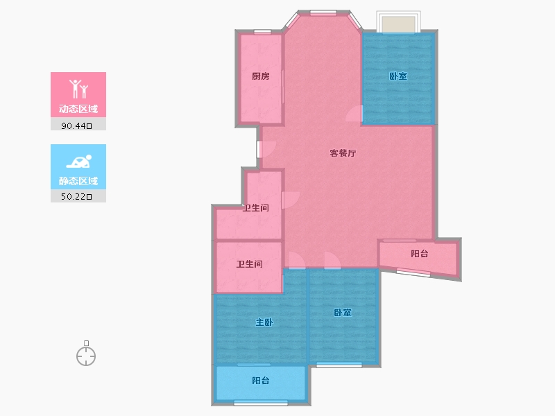 河北省-廊坊市-阿尔卡迪亚-130.00-户型库-动静分区