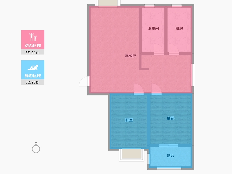 山东省-泰安市-泮河小镇-78.29-户型库-动静分区