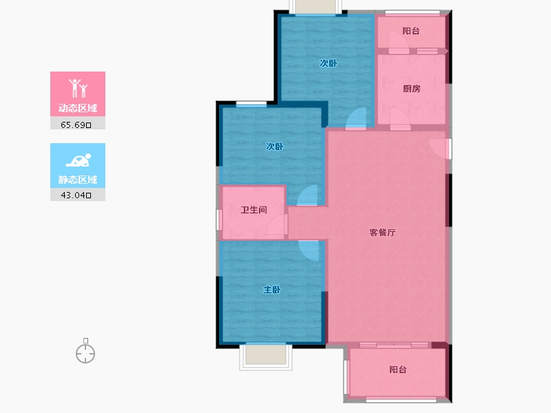 江西省-南昌市-桃欣澜苑-98.00-户型库-动静分区