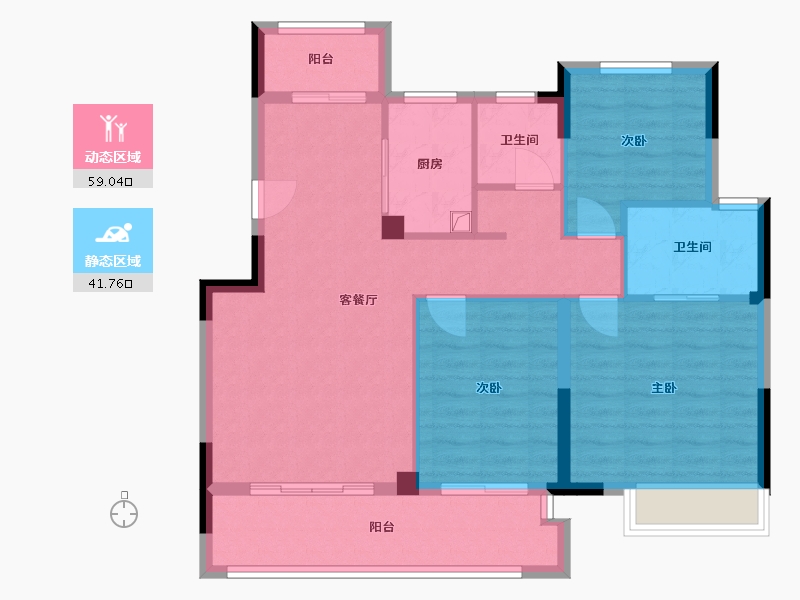 安徽省-六安市-绿城春风里-91.20-户型库-动静分区