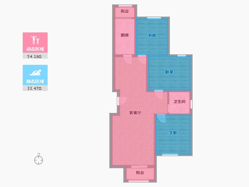 河北省-邢台市-世纪华府-88.00-户型库-动静分区