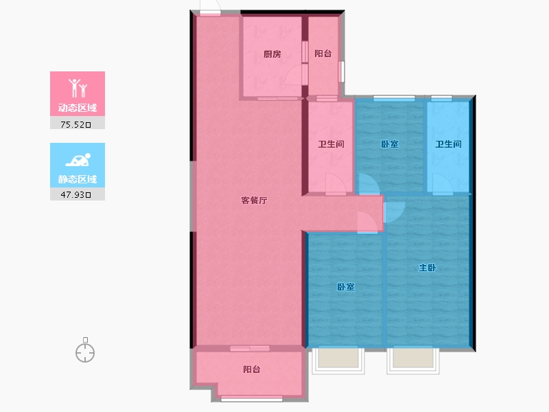 山西省-大同市-碧桂园凤栖台-100.00-户型库-动静分区