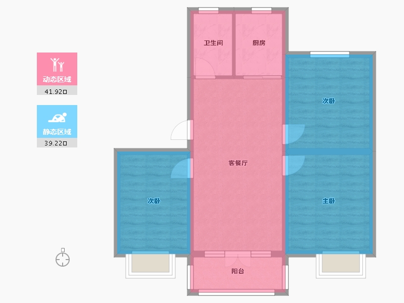 安徽省-合肥市-安百苑-72.00-户型库-动静分区