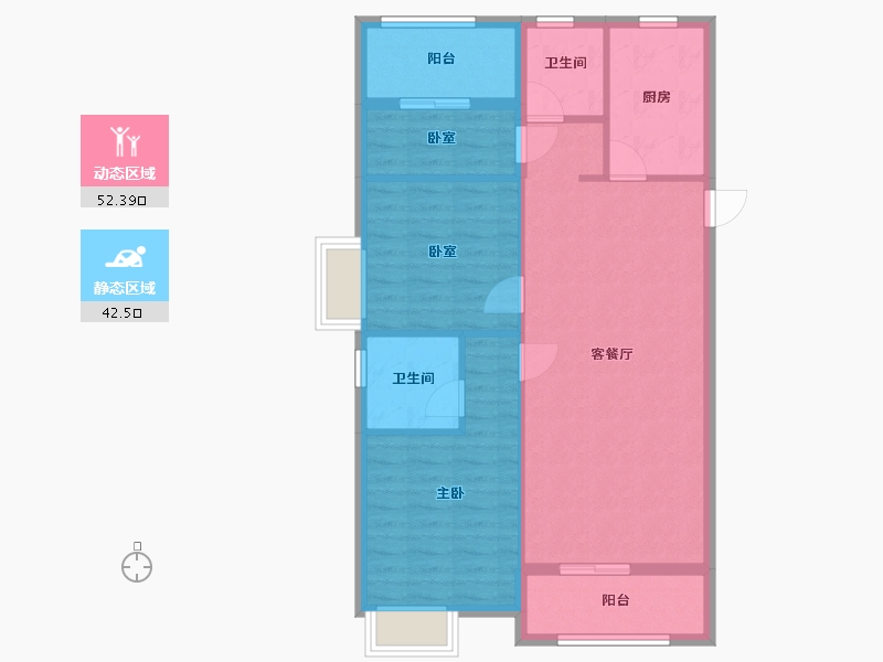 福建省-三明市-康城雅居-91.20-户型库-动静分区