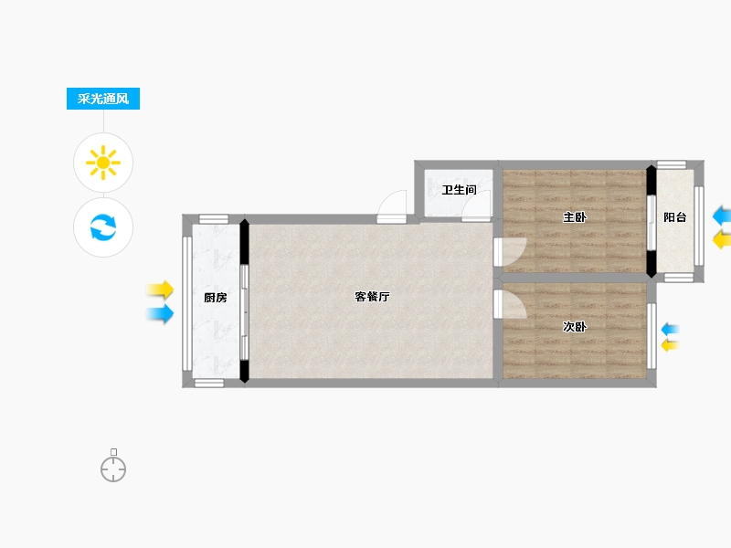 河北省-石家庄市-华夏-68.96-户型库-采光通风