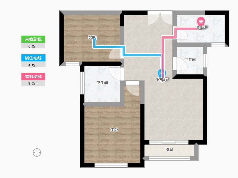 河南省-郑州市-秀水湾-72.00-户型库-动静线