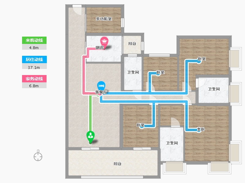 广东省-阳江市-丰泰公园里-135.20-户型库-动静线