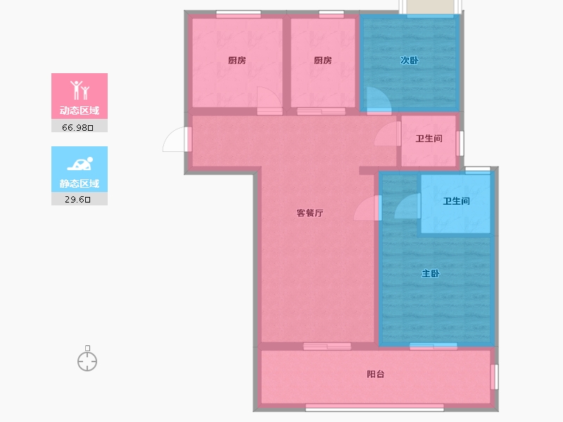 云南省-昆明市-光明璟宸-84.00-户型库-动静分区